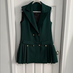 Forest Green Sleeveless Vest Dress